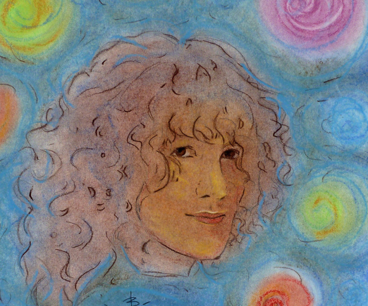 Soft pastel art piece of a woman