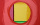 Oil painting with pink, red, yellow, and green color shades